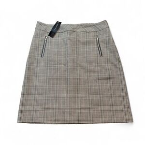 Jones New‎ York Collection Womens Stretch Plaid Pencil Skirt Size 14 Houndstooth